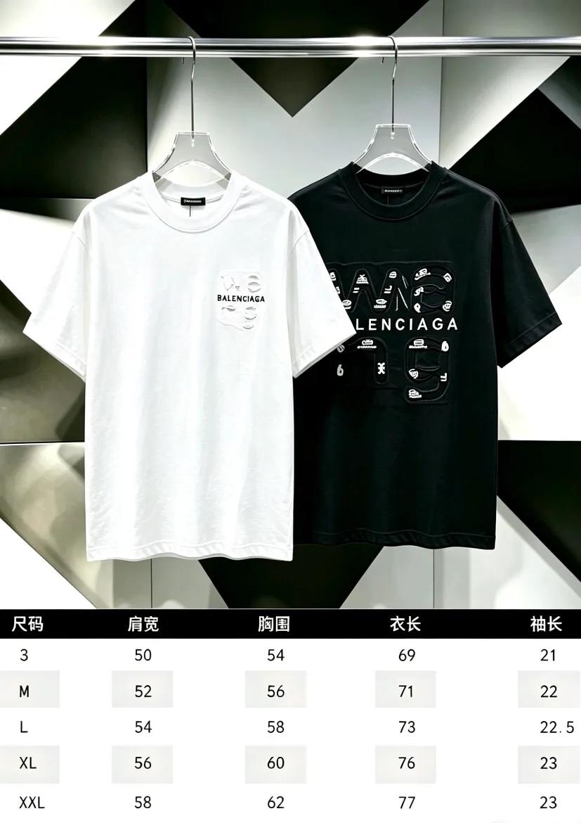 P90💰 Balenciaga* 2026 New Arrival T : 300g ： 🪡 🪡 :S M L XL XXL :White